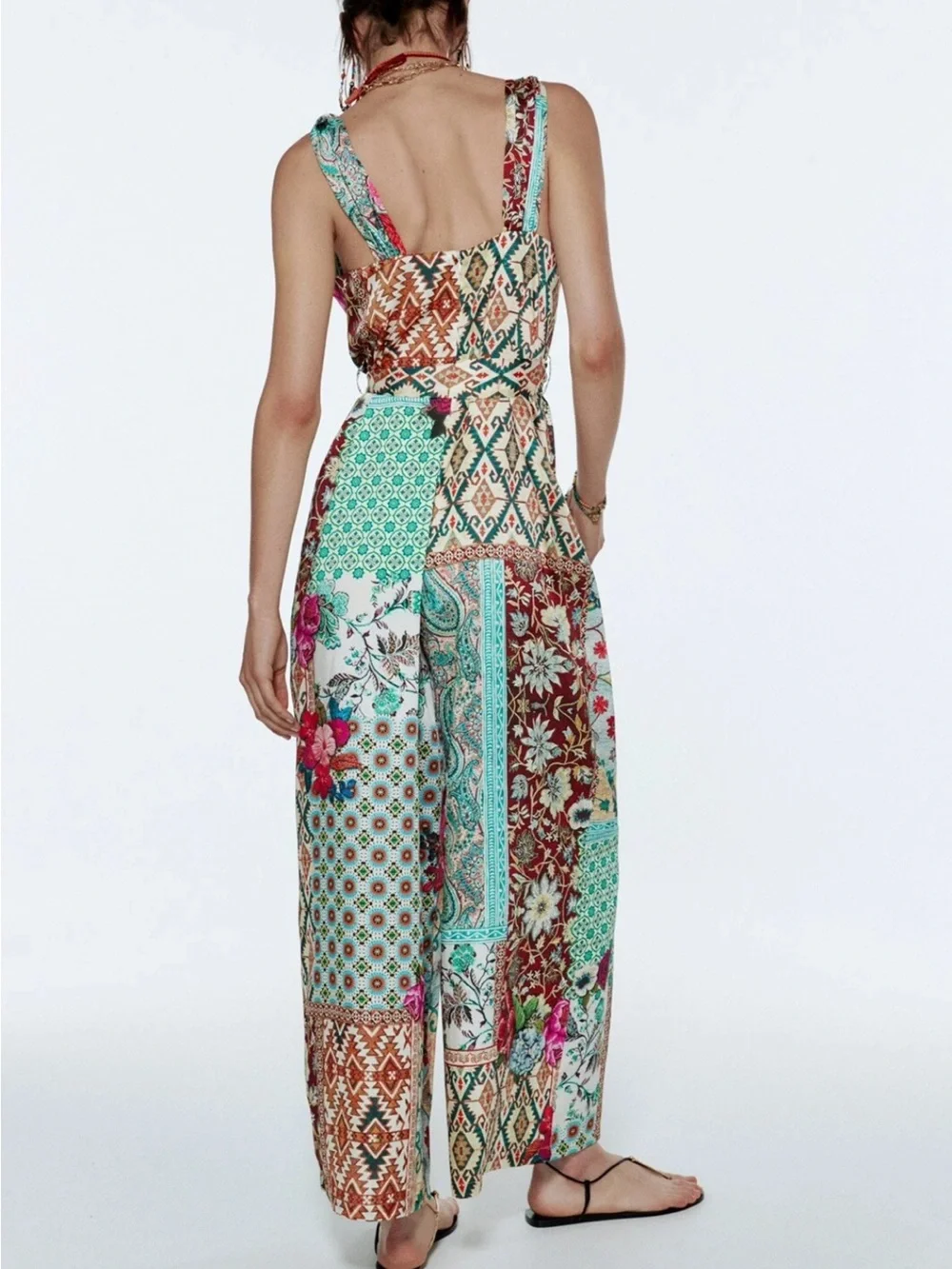 Zara printed patchwork